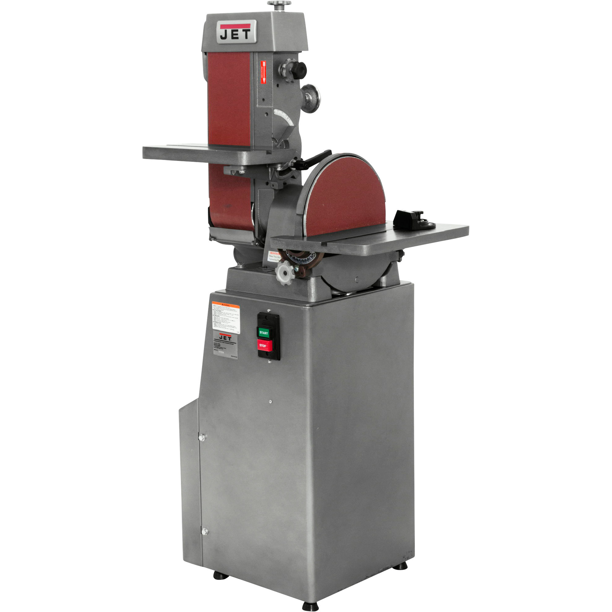 JET Industrial Combination Belt/Disc Finishing Sander, 1 1/2 HP, 6in. x 48in. Belt, 12in. Disc, 3-Phase, Model# J-4202A